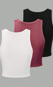 Wholesale Everyday Wear Essential Teenager Wear Summer Styling Slim Fit Body Hugging Perfect For Casual Basic But High Quality - Product Image 2