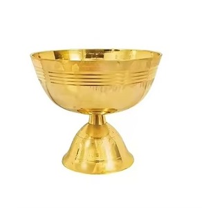 Lampe à huile en laiton de luxe au design vintage, style traditionnel, décoration pour le temple Diwali Pooja - Product Image 4