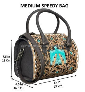 Sac de voyage Thunderbird en cuir véritable fait main, taille moyenne, pour femme, sac de sport durable pour l'extérieur – Collection March Expo - Product Image 2