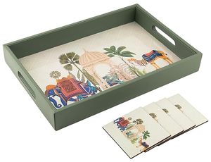 Private labelling Elegant Wooden Serving <b>Tray</b> With Strong Build For Serving Drinks <b>Snacks</b> And Desserts At Parties - Product Image 3
