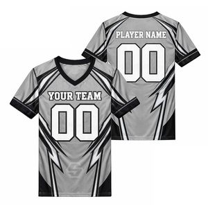 Nouveau maillot de football personnalisé à col en V, manches courtes, en polyester respirant, grande taille, unisexe, pour équipe - Product Image 4