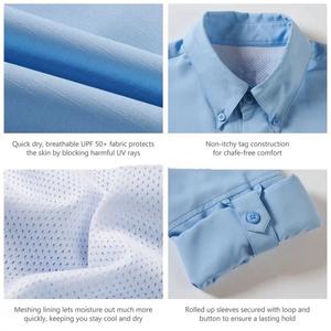 Chemise de pêche et de chasse imperméable et coupe-vent 100% polyester de qualité supérieure, col rabattable, UPF 50, séchage rapide, poches cargo, pour homme - Product Image 5