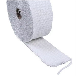 Ceramic Fiber Rope Gasket Sealing <b>Tape</b> Fire Resistant Oven <b>Door</b> Seal Ceramic Fiber <b>Tape</b> With Adhesive. - Product Image 1