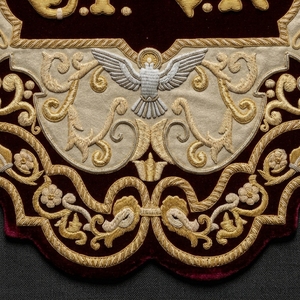 Handmade Bullion Gold <b>Wire</b> Embroidered Banner Custom Velvet SPQR Roman Church Flag Ceremonial Procession Pennant <b>Wall</b> Hanging - Product Image 4
