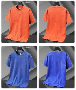 เสื้อยืดสตรีทแวร์แบบย้อมสีเอซิด 100% ผ้าฝ้าย แห้งเร็ว น้ำหนักเบา สไตล์วินเทจ  รับสั่งทำลายพิมพ์และปัก - Product Image 4