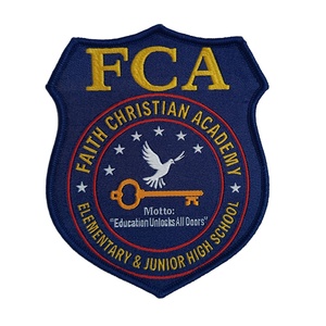 Professional Woven Patches with Flower & Alphabet Designs Eco-Friendly Wholesale Bulk Orders at Cheap Price Made in Pakistan - Product Image 1