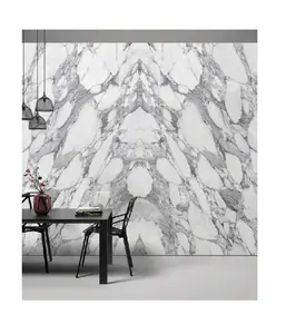 Beyaz Carrara büyük tahta 1200x2400 parlak mat Finish porselen Calacatta ucuz döşeme tezgah homojen yer karoları
