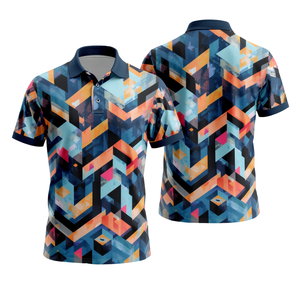 Tela de Punto de Poliéster/Algodón Antiarrugas con Estampado Geométrico para Hombre, para Camisetas, Ropa Urbana Premium - Product Image 1