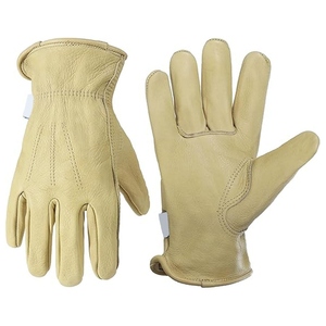 Wholesale Heavy Duty Cowhide Grain Leather Safety <b>Gloves</b> Abrasion Heat Resistant Hand Protection for Driving Household Gardening - Product Image 1