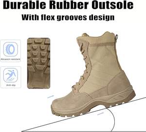 Botas Tácticas para Hombre, Ligeras, Duraderas, con Cierre Lateral, Transpirables, para Trabajo y Actividades al Aire Libre - Product Image 4