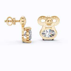 Pendientes de Diamante Cultivado en Laboratorio con Corte Ovalado, 1.50 CT, Perla, Chapado en Rodio de 14K, Certificado IGI, Joyería Fina de Lujo, Regalo, BRILLIANT - Product Image 6