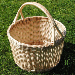 Cesta de Mimbre de Ratán Natural, Hecha a Mano, con Asa, para Decoración del Hogar, Picnic y Organización, MÁS VENDIDO - Product Image 4