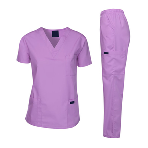 High Quality Men <b>Scrub</b> Set Cotton Polyester Knitted <b>Scrub</b> Suits Medical <b>Nursing</b> <b>Scrubs</b> Customized Color & Logo - Product Image 1