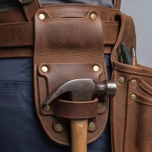 Wholesale Cow Hide <b>Electrician</b> <b>Tool</b> Multiple <b>Pouches</b> Durable Stitching Secure <b>Tool</b> Holders Adjustable Waist Waterproof Alloy - Product Image 6