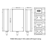 Cargador Rápido USB Tipo C PD de 100W con Certificación Médica 6061-1, QC4.0/PD3.0, Certificado por TUV, CE, FCC, ROHS, Ecológico
