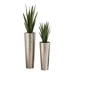 Modern White Metal <b>Vase</b> with Geometric Pattern for Indoor Green Plant Decor Home Use Minimalist Style Planter - Product Image 5