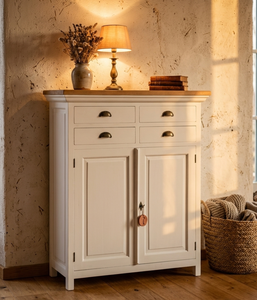 Gabinete Pequeño Gesya, Ecológico, Duradero, de Madera Maciza, Ahorra Espacio, Estilo Escandinavo, Acabado Natural, Almacenamiento para Sala de Estar - Product Image 2