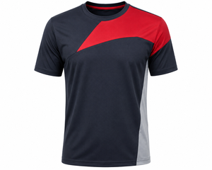 เสื้อยืดกีฬาผู้ชาย แขนสั้น คอกลม ตัดต่อสี แห้งเร็ว ทรงปกติ ผ้าถักโพลีเอสเตอร์ ปรับแต่งได้ ดีไซน์แบบ Patchwork - Product Image 1
