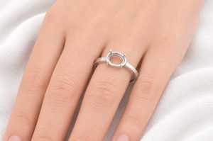 Base de bague ovale en argent sterling 925, 7x5mm, pour semi-monture, à personnaliser, pour la création de bijoux, nouvelle fourniture - Product Image 4