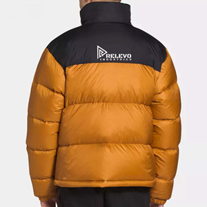 Custom High Street Men's <b>Waterproof</b> Canvas Puffer <b>Jacket</b> Breathable Quick Dry <b>Winter</b> Stand Collar - Product Image 2