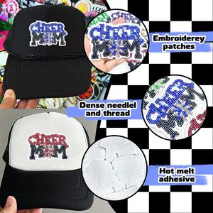 Custom 3D Embroidered Logo Patches <b>Puff</b> Embroidery Iron On Heat Transfer Badges for Caps Clothing <b>Bags</b> Factory Supply - Product Image 1