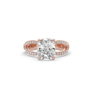 Luxury Women's 3 Carat <b>Cushion</b> Brilliant Lab Created Diamond <b>Ring</b> 925 Silver Gold Unique Design Lightweight <b>Wedding</b> Band IGI - Product Image 2
