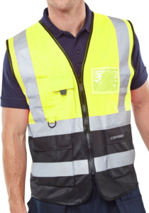 Hi-Vis Two Tone Safety Vest Reflective High Visibility Workwear Vest Custom Logo Polyester Safety Clothing for Worker - Product Image 6