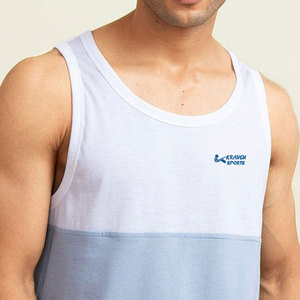 Camiseta sin Mangas para Hombre de Alta Calidad, 100% Algodón, Lisa, con Logotipo Personalizado, Servicio OEM, Precio al por Mayor, Color Sólido, Informal - Product Image 6