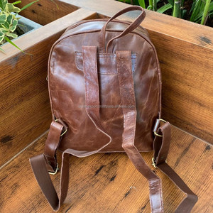 Personalized Handmade Full Grain Genuine Leather <b>Backpack</b> for Unisex Vintage Custom Cowhide Leather High Quality <b>Laptop</b> <b>Backpack</b> - Product Image 5