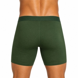 Men's <b>Boxer</b> Briefs Soft Stretch Comfortable Breathable Quick Dry Solid Color Knitted Spandex Performance Athletic Underwear - Product Image 2