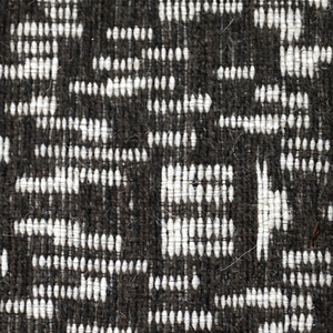 Tapis noué à la main Graphite Pixel Weave noir ivoire, tapis moderne texturé micro-geometrique pour salon et intérieur d'hôtel - Product Image 4