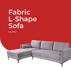 Sofá Seccional en Forma de L Goodnite ML3741 - Tapicería de Tela, Espuma de Alta Densidad, Diseño Minimalista, Duradero y Cómodo - Product Image 2