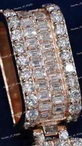 Colgante Medallón Cabeza de Águila con Diamantes Moissanita Engastados en Plata 925, Joyería de Lujo Estilo Hip Hop - Product Image 2