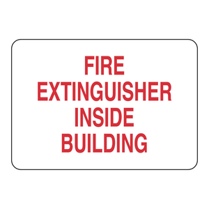 Panneau d'extincteur d'incendie d'intérieur Brady, 7x10 pouces, marquage de sécurité en PVC - Product Image 1