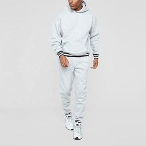 ชุดวอร์มไม่มีลายสำหรับผู้ชายชุดวอร์มสองชิ้นผ้าคอตตอนผ้าฟลีซ100% โลโก้แบบกำหนดเอง - Product Image 5