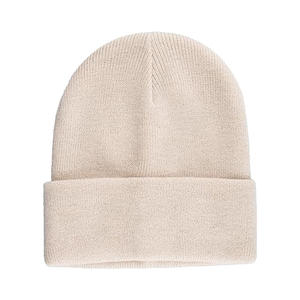Unisex Beanie <b>Cap</b> Solid Color Knit <b>Winter</b> <b>Cap</b> Casual Style 100% Acrylic Cuffed Design for Adults - Product Image 4