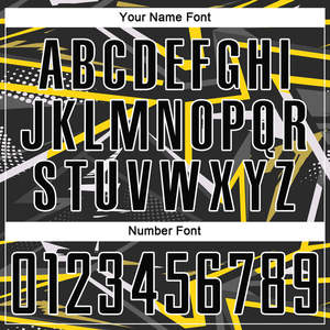 Tenue de football personnalisée noire et jaune à motif géométrique, avec nom et numéro d'équipe, maillot et short de football, kit complet pour hommes et jeunes - Product Image 5