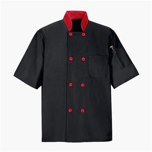 เสื้อเชฟชายสีขาว แขนยาว แต่งขอบสีดำ ผ้าฝ้าย 100% ชุดยูนิฟอร์มโรงแรม - Product Image 2