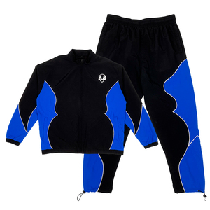 Polyester Tracksuit 2 Piece Pant Set Pakistan Made Plain Long Sleeve Crop Windbreaker Custom Men's Nylon Jacket Pant Set - Product Image 1