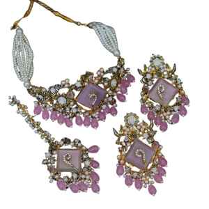 Colliers de festival élégants et modernes en plaqué or Mehndi, bijoux fantaisie de luxe pour l'exportation - Product Image 1