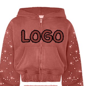 Ensemble de survêtement imperméable à capuche rouge pour garçons, avec logo imprimé pailleté, manches longues, coupe classique, vêtements d'hiver décontractés, 100% coton, cordon de serrage 2 - Product Image 5