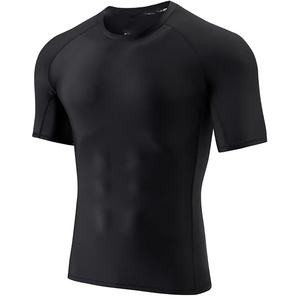 Custom Men Rash Guard <b>Compression</b> T <b>Shirt</b> Short Sleeve Swim <b>Shirt</b> UV Protection Quick Dry OEM Bulk Supplier - Product Image 5