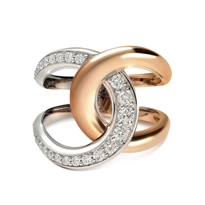 Modern Diamond <b>Cocktail</b> <b>Ring</b> 10K <b>Gold</b> Round Natural Stone Women Engagement Jewelry - Product Image 3
