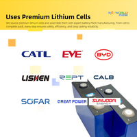 Baterai Lithium 24V 314Ah 100Ah 280Ah 12.8v 200Ah 12V 280Ah untuk Penyimpanan Energi ESS