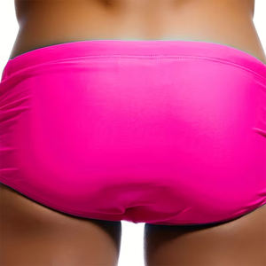 Best Selling <b>Men's</b> Solid Casual Swim Trunks <b>Pink</b> Color Breathable 4 Way Stretch Eco-Friendly Quick Dry Beach Wear - Product Image 3