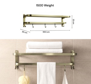 Porte-serviettes en métal de qualité supérieure pour salle de bain, décoration de salle de bain de haute qualité, disponible à un prix plus bas - Product Image 2