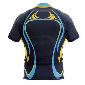 Custom Logo Rugby Jersey Men’s Athletic Shirt Breathable Lightweight Sports Tee for Team Uniform Use - Product Image 2