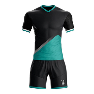ชุดเสื้อฟุตบอลลายทาง แห้งเร็ว ชุดกีฬาแขนสั้น ชุดทีมฟุตบอลแบบกำหนดเองได้ - Product Image 6