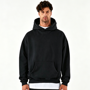 Sudadera con Capucha Personalizada con Pedrería, 100% Algodón, Felpa, Unisex, Lisa, para Invierno, con Logotipo Frontal, Bolsillo Grande, Transpirable, Servicio OEM - Product Image 1