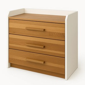 Cómoda rústica de madera para bebés, niños, 5 cajones, desmontaje, paquete plano, muebles, Base de agua no tóxica, acabado Vietnam - Product Image 3